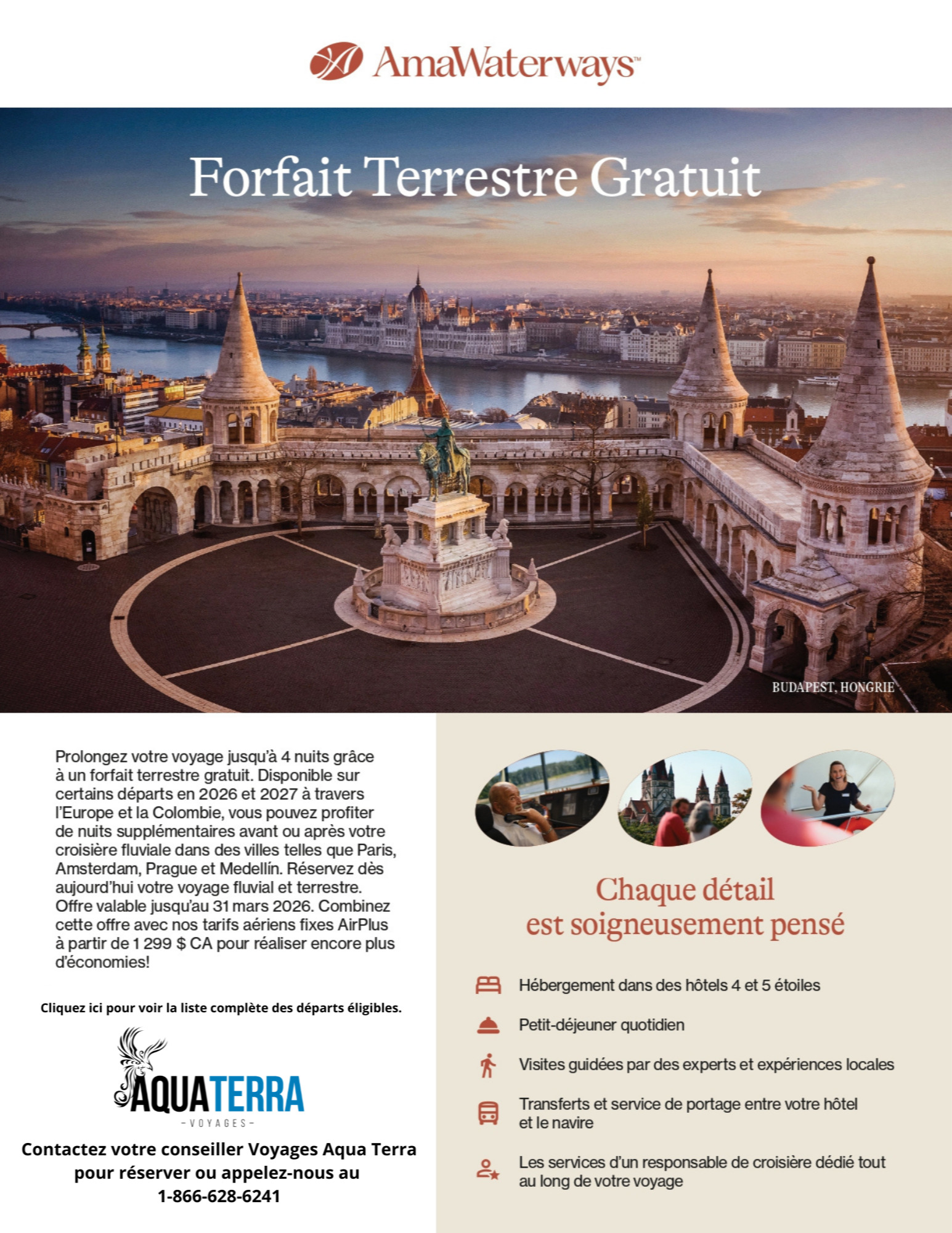 Promotion AmaWaterways Croisière Fluviale - Forfaits Terrestres Gratuits sur certains départs en 2026 et 2027 avec Partez en Voyage Promotion AmaWaterways Croisière Fluviale - Forfaits Terrestres Gratuits sur certains départs en 2026 et 2027 avec Partez en Voyage