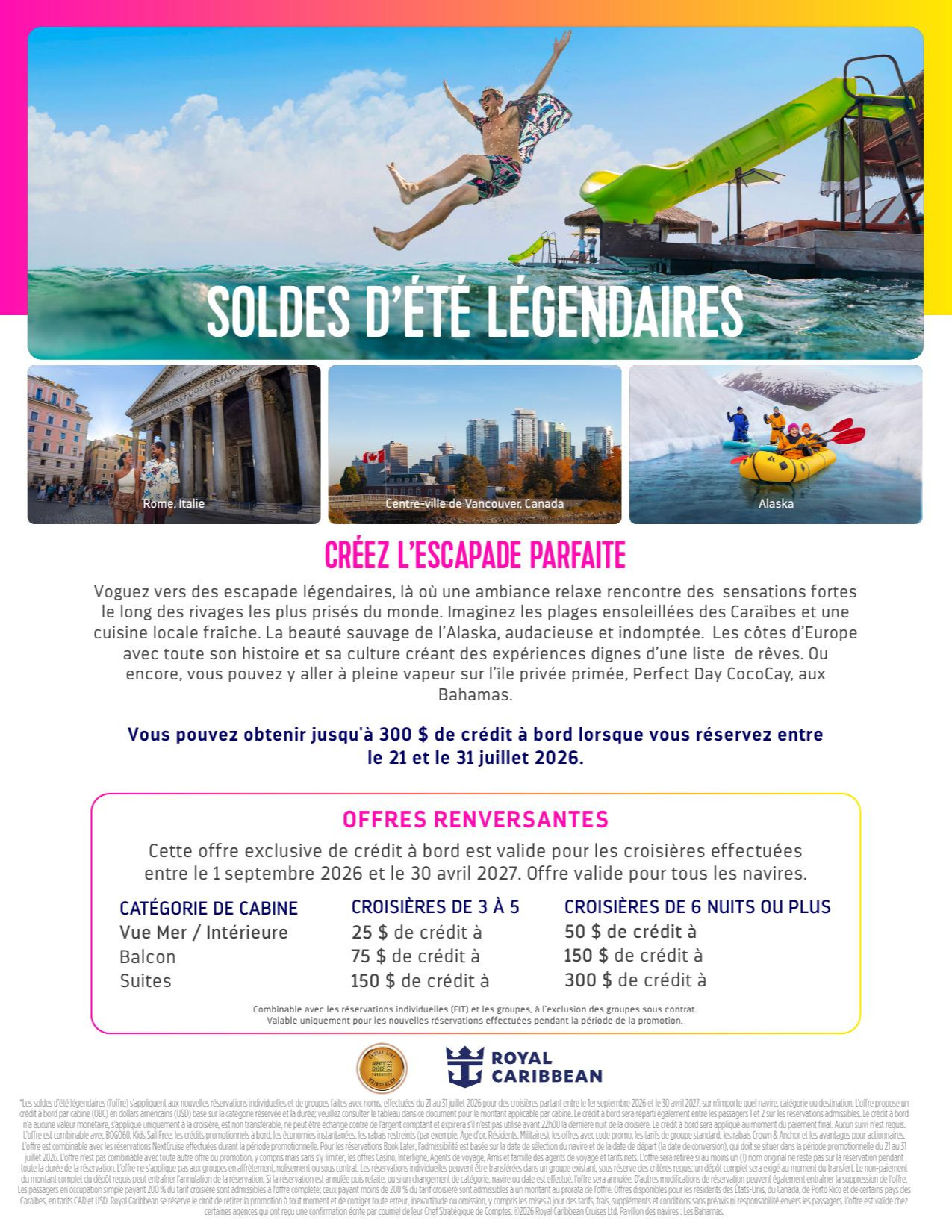 Cruise promotion Legendary summer sales with Partez en Voyage