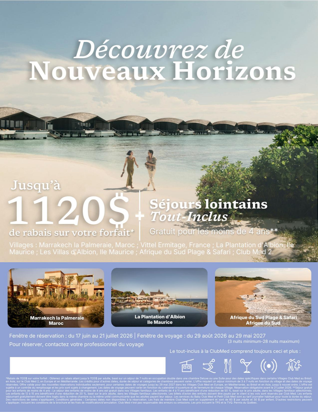 Promotions Club Med Offre Vacances Ski tout-inclus Jusqu'à 1120$ de rabais avec Partez en Voyage CLUB MED PROMOTION Flyer SECTION-3 FR