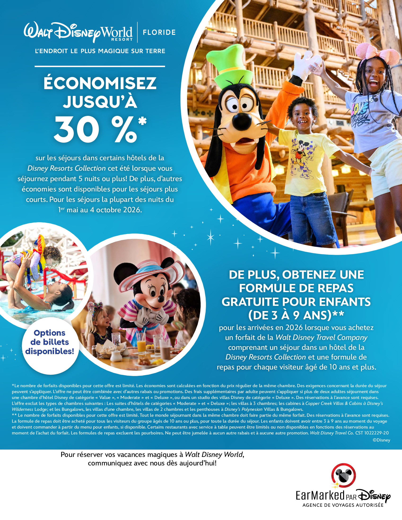 Walt Disney World Resort en Floride Économisez jusqu’à 30 % sur les séjours dans certains hôtels de la Disney Resort Collection cet été avec vos Créateurs de Magi DISNEY PROMOTION Flyer SECTION-7 Flyer FR