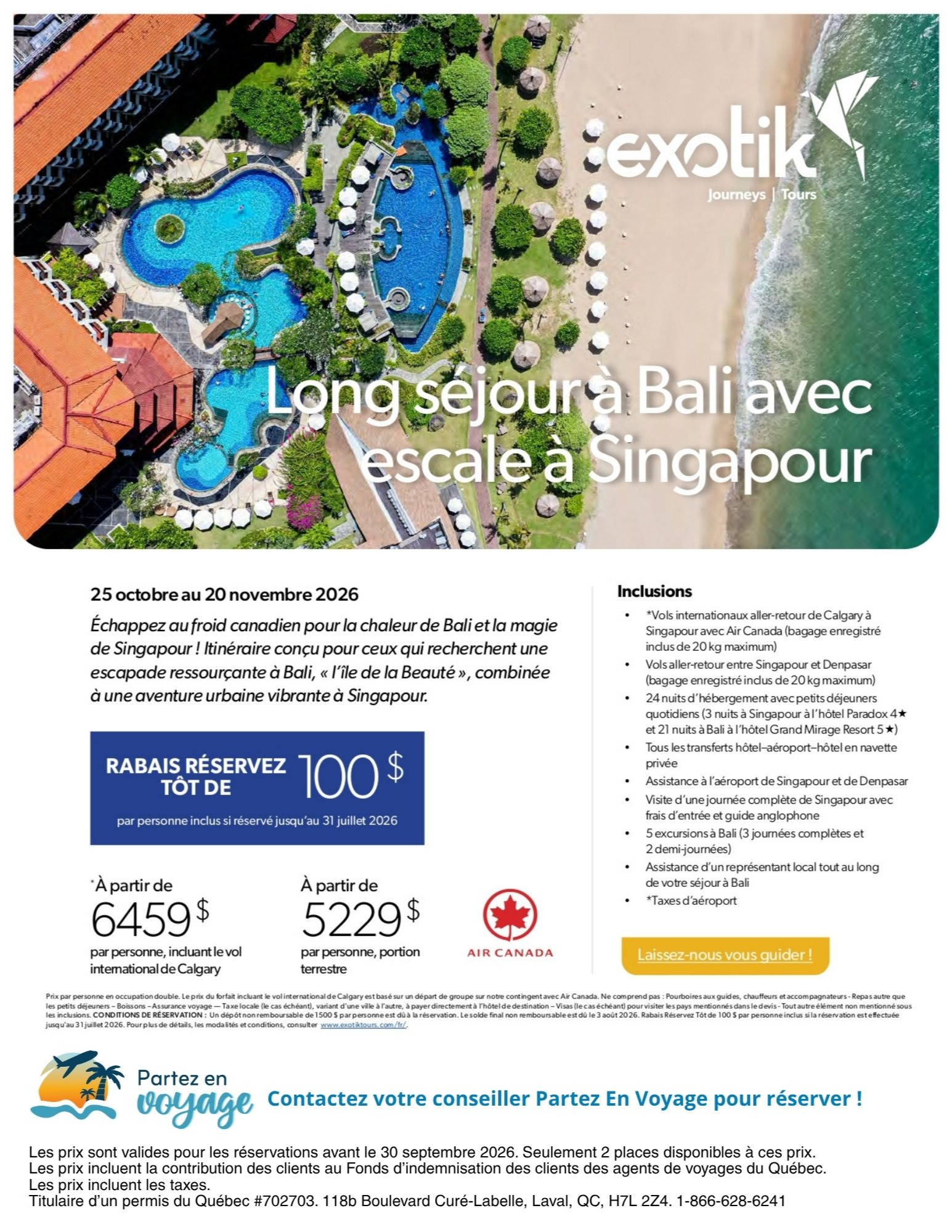Exotik Promotion Long Stay at Bali with Partez en Voyage