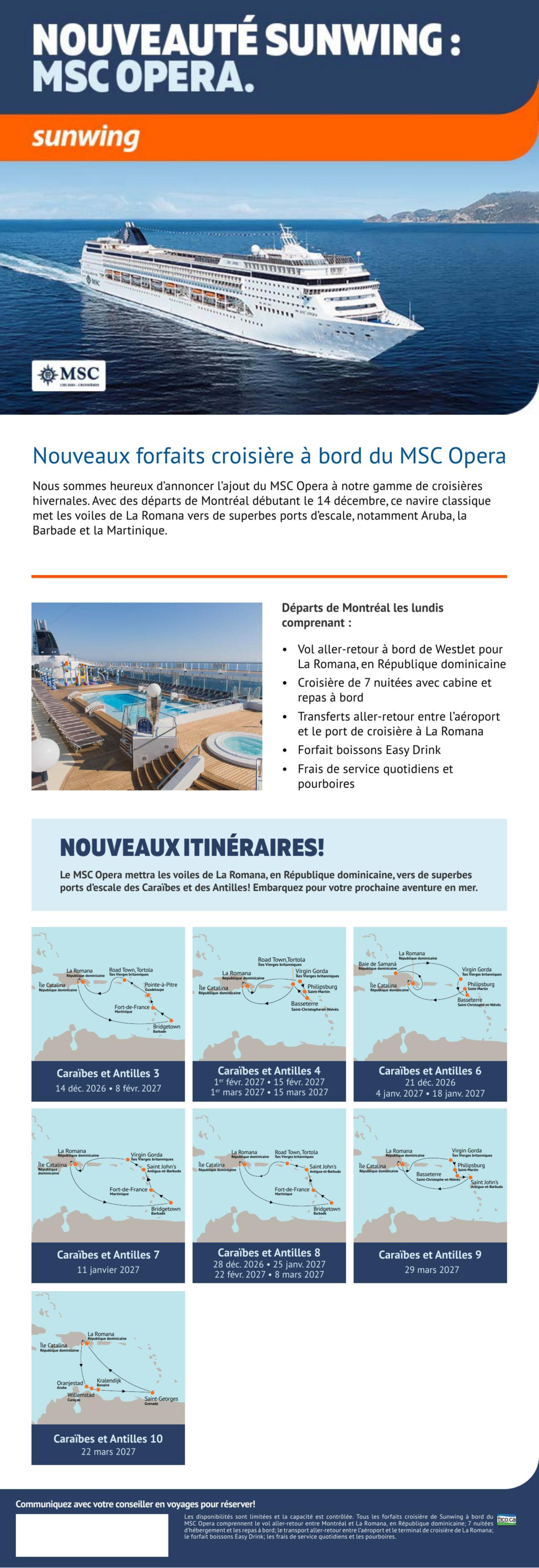 Sunwing News : MSC Opera with Partez en Voyage